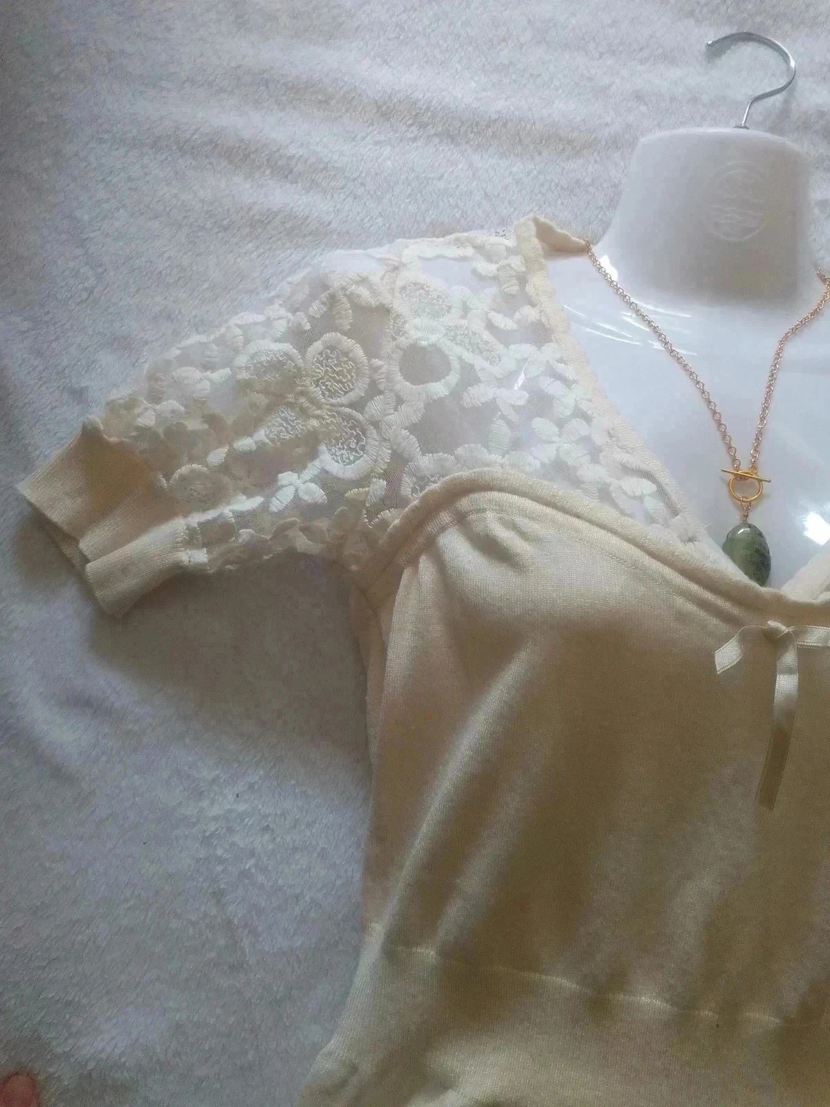 Top Morgan 38 boêmio creme renda – photo 2